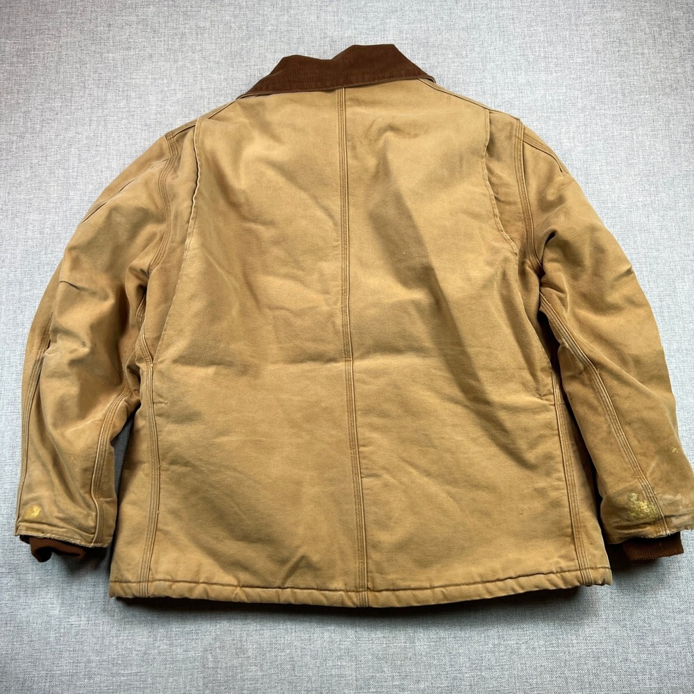 Vintage 90s Carhartt CQ186 Brown Mens 50 XXL Arctic Quilt Lined Jacket USA Made - Picture 9 of 16